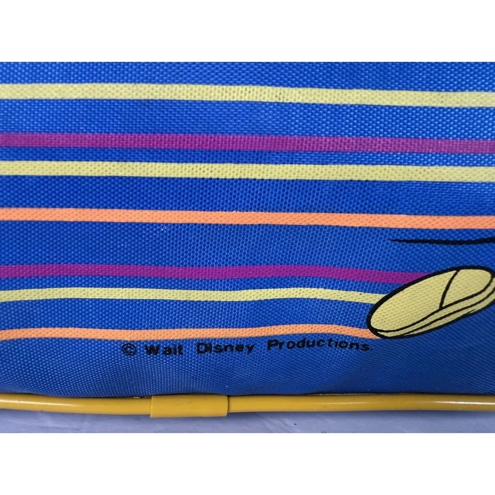 Vintage 70s Walt Disney Productions Running Mickey Mouse Gym Bag duffel Tote